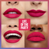 Maybelline York Super Stay Matte Ink Liquid Lipstick TransferProof LongLasting LimitedEdition BirthdayCakeScented Shades Life Of The Party 0.17 Fl Oz