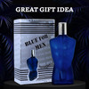 NovoGlow Blue For Men - 3.4 Fl Oz Eau De Parfum Spray for Men - Long Lasting Warm Masculine & Spicy Fragrance Smell Fresh All Day Long Gift for Men for All Occasions