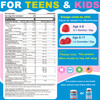 NEVISS Saffron + Magnesium Glycinate + Omega-3 - Calm Focus Gummies for Kids Teens