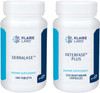 Klaire Labs Interfase Plus (120 Capsules) + Serralase (180 Tablets) - Multi-Enzymes, Serratia Peptidase & Bromelain 'Digestive Enzymes - Gastrointestinal System, Gut Flora, Biofilm & Detox