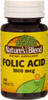 Nature's Blend Folic Acid 1000 mcg 100 Tablets