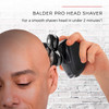 Remington Balder Pro Head Shaver, Black, 1 count