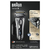 Braun Electric Razor for Men Foil Shaver with Precision Beard Trimmer, Rechargeable, Wet & Dry, Clean & Charge Station and Leather Travel Case, 6 Piece Set