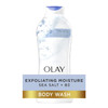 Olay Daily Exfoliating with Sea Salts Body Wash, 22 oz, (4 Count)