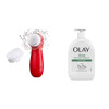 Facial Cleansing Brush by Olay Regenerist, Face Brush with 2 Brush Heads and Deep Gel Facial Cleanser with Tea Tree Essential Oil (16 Oz)