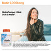 Doctor's Best Biotin 5000 Mcg Supports Hair, Skin, Nails, Boost Energy, Nervous System, Non-GMO, Vegan, Gluten Free, 120 Count