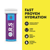 O.R.S Hydration Tablets with Electrolytes, Vegan, Gluten and Lactose Free Formula  Natural Blackcurrant Flavour, Purple, 24 Count