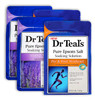 Dr Teal's Epsom Salt Bath Combo 4-Pack (12 lbs Total), Pre and Post Workout with Magnesium Sulfate and Menthol, and Soothe & Sleep with Lavender