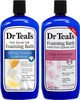 Dr Teal's Foaming Bath Combo Pack (68 fl oz Total), Soften & Nourish with Milk & Honey, and Calm & Serenity with Rose & Milk. Treat Your Skin, Your Senses, and Your Stress.