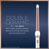 Conair Conair Double Ceramic Curling Wand; 1 1/4-inch To 3/4-inch Tapered Barrel Curling Wand; White/Rose Gold