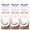 Crest Coconut Oil 3D White Toothpaste, Whitening Therapy Gentle Care with Fluoride, Smooth Mint, 3 Count