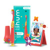 Hum by Colgate Smart Manual Kids Toothbrush Set for Ages 5+, Gaming Experience for Teeth Brushing, Extra Soft, Coral