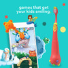 Hum by Colgate Smart Manual Kids Toothbrush Set for Ages 5+, Gaming Experience for Teeth Brushing, Extra Soft, Coral