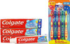 Colgate Toothpaste Kids Cavity Protection, 3 Pack, and Dr. Fresh Kids Toothbrushes (5 Pack) Bundle