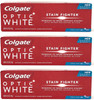 Colgate Optic White Stain Fighter Anticavity Fluoride Toothpaste, Fresh Mint Gel, 4.2 Ounces (Pack of 3)