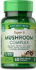 Mushroom Supplement Capsules | 60 Count | Full Spectrum | Non-GMO, Gluten Free | Complex of Super 6 Mushrooms | by Nature's Truth