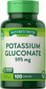 Nature's Truth Potassium Gluconate 595 mg Caplets - 100 ct, Pack of 2