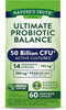 Probiotic 50 Billion CFU | 200mg Prebiotics | 60 Capsules | Vegetarian, Non GMO & Gluten Free Supplement for Men and Women | Supports Digestive Balance | by Nature's Truth