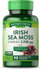 Irish Sea Moss Complex | 90 Capsules | Non-GMO & Gluten Free Supplement | with Bladderwrack & Burdock Root | by Nature's Truth