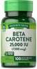 Nature's Truth BetaCarotene 25000 Iu Vitamin A Softgels, 100 Count