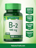 Nature's Truth Vitamin B-2 100mg Tablets, 100 Count