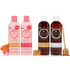 HASK Coconut and Rose Oil Shampoo and Conditioner Pack: Includes 1 Coconut Milk + Honey Shampoo and Conditioner Set and 1 Rose Oil + Peach Shampoo and Conditioner Set