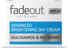 Fade Out Advanced Brightening Day Cream SPF20 with Niacinamide & Mulberry Exfoliating Daily Face Cream For Even Skin Tone 50ml