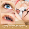 LASHVIEW Eyelash Extensions,Individual Lashes,0.15 Thickness D+ Curl 9mm,Premium Single &Classic Lashes,Mink and Natural Semi Permanent Eyelashes,Soft Application-Friendly