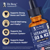 Dr. Berg's Liquid Vitamin D3 with K2 Zinc & MCT Oil Vitamin D3 K2 Drops for Kids and Adults - 1 Fl Oz