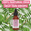 Divine Derriere Self Tanner Drops - Custom Sunless Tanner, Vegan Self Tanning Drops for a Sunkissed Glow PLUS Aloe Vera Gel from Cold Pressed Organic Aloe, After Sun Care Sunburn Relief for Face, Body