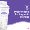 Lansinoh Breastmilk Storage Bags with Pump Adapters for Bags, 50 Count Milk Storage Bags