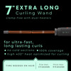 Professional Series Ultra-Thin Curling Wand 3/8 Inch Clamp-Free Iron | Extra-Long 2-Heater Ceramic Barrel That Stays Hot. Hair Curler / Wave Maker by MINT. Travel-Ready Dual Voltage.