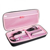 Hermitshell Hard Travel Case for KIPOZI Hair Straightener 1 Inch Titanium Plates Professional Flat Iron(Black+Pink)