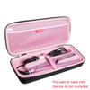 Hermitshell Hard Travel Case for KIPOZI Hair Straightener 1 Inch Titanium Plates Professional Flat Iron(Black+Pink)