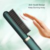 DESIPESI Ionic Hair Straightener Brush - Dry and Wet Straightening Brush with 20 Seconds Quick Heating &5 Heating Levels Keeps Hair for Frizz-Free Silky Hair, Anti-Scald & Auto-Off Safe(Green)