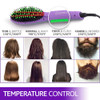 ProCabello Luxury 5500 Ionic Hair Straightener Brush with FRIZZ Free Ceramic Tourmaline Coating | Single Pass Infrared Straightening | Anti-Scald | Auto-Off & Dual Voltage (Purple)