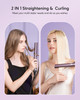 Professional Hair Straightener, 1 Inch Titanium Flat Iron Fast Heats Up with Dual Voltage and Adjustable Temp