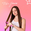 ALMOST FAMOUS Tropico Getaway 0.5 inches Mini Tourmaline & Ceramic Hair Straightener Flat Iron with Stunning Travel Bag with Adjustable Temperature, All Hairstyles - Waikiki