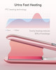 Professional Hair Straightener Titanium Flat Iron for Hair Makes Hair Shiny Dual Voltage Flat Iron Heats up Fast, Rose Gold