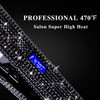 Professional Hair Straightener, DORISILK Titanium Flat Iron Rhinestone Straightening Iron, Salon High Heat 470F, Dual Voltage, LCD Display, Black
