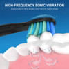 5pc Toothbrush Heads Compatible with Fairywill D7/D8/FW507/508, 551/917/959/D1/D3 (Black)