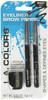 L.A. COLORS 2-Piece Eyeliner/Brow Pencil with Sharpener, Black, 0.03 Ounce, CBPN222