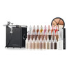 TEMPTU 2.0 Deluxe Complete Airbrush Kit: Airbrush Makeup Set for Pros | Includes Blushes, Highlighters, S/B Foundation, Contour & Bronzer Colors, & Concealer | Lightweight, Travel-Friendly