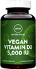 MRM Nuturition Vegan Vitamin D3 5,000 IU | Bone + Immune Health | Made from lichens | Supports Calcium Absorption | Vegan + Vegetarian Friendly | 60 Servings