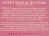 Nubian Heritage Soap Bar, Goats Milk and Chai, 5 Ounce