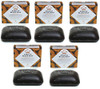 Nubian Heritage African Black Soap With Shea Butter Oats and Aloe Deep Cleansing 5 Oz (5 Pack)