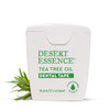 Desert Essence Tea Tree Oil Dental Tape - 30 Yards - Pack of 12 - Naturally Waxed w/Beeswax - Thick Flossing No Shred Tape - On The Go - Removes Food Debris Buildup - Cruelty- Antiseptic