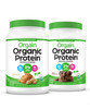 Orgain Organic Plant Based Protein Powder, Peanut Butter - Vegan, Low Net Carbs, 2.03 Pound & Organic Plant Based Protein Powder, Creamy Chocolate Fudge - Vegan, Low Net Carbs, Non Dairy, 2.03 Pound