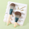 DUcare Travel Makeup Brushes Set with Bag,5PCS Portable Mini Cosmetic Brushes Kit for Powder,Blush,Foundation, Eyeshadow, Tapered Kabuki Coverage Mineral Bronzer Buffing Brush