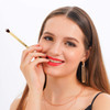 DUcare Flat Top Kabuki Foundation Brush + 5Pcs Eyeshadow Brush Set Duo End Eye Makeup Brushes Golden Glitter